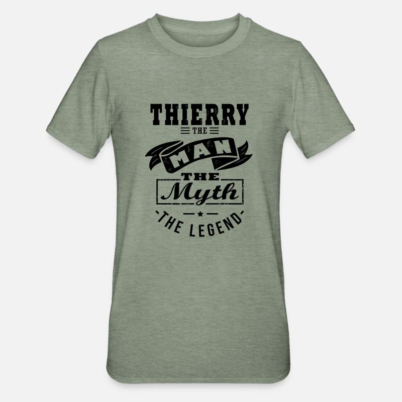Thierry personalized gift first name thierry - Unisex Polycotton T-Shirt - heather military green