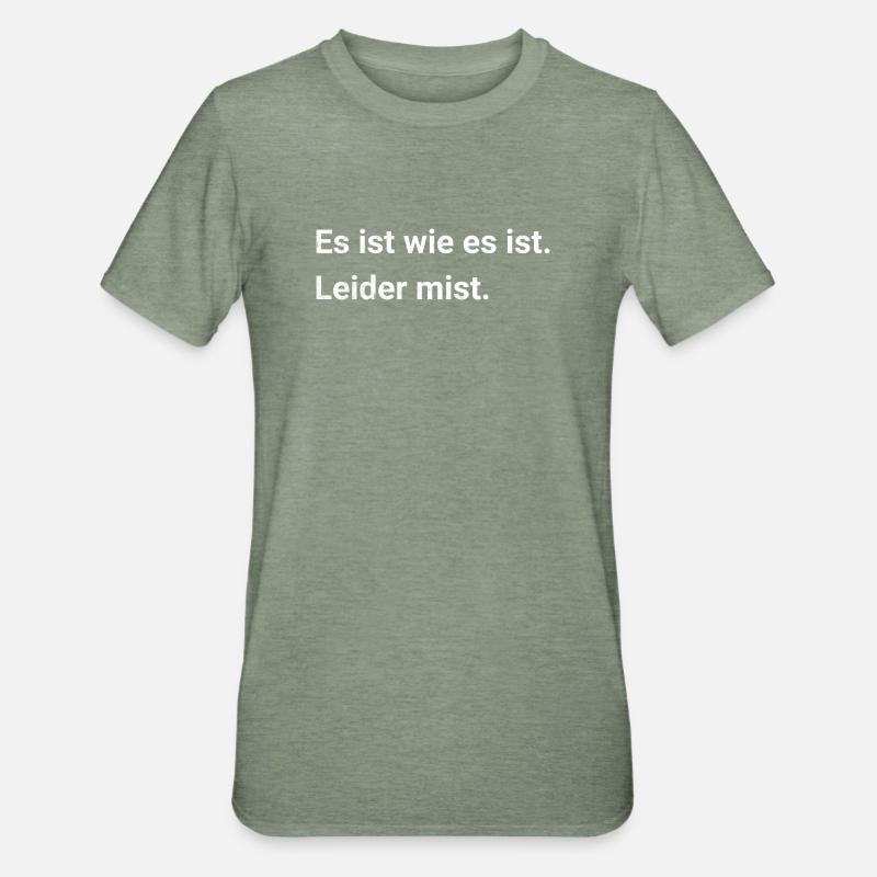 Sarkasmus6 - Unisex Polycotton T-Shirt - Militärgrün meliert