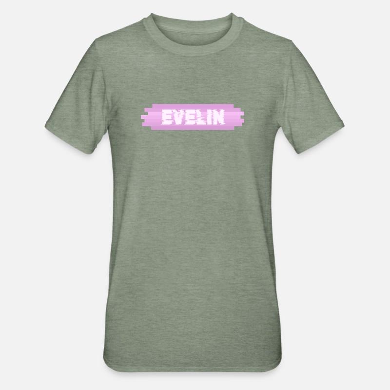 Gift for Evelin - Unisex Polycotton T-Shirt - heather military green