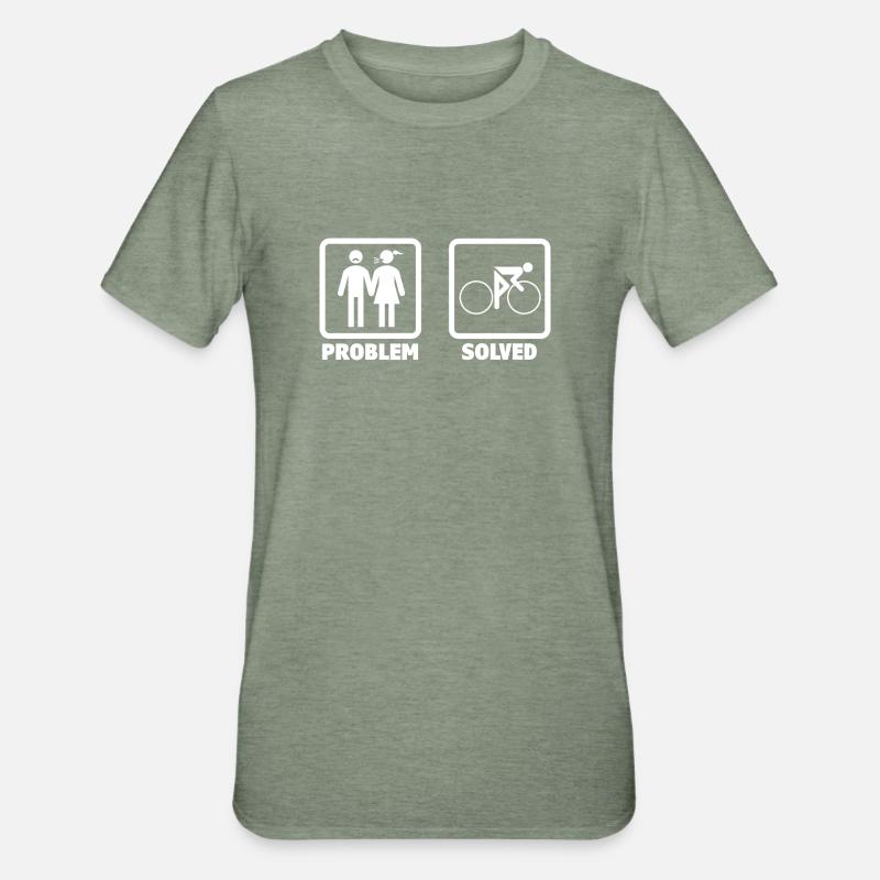 Problem Solved - Unisex Polycotton T-Shirt - heather military green