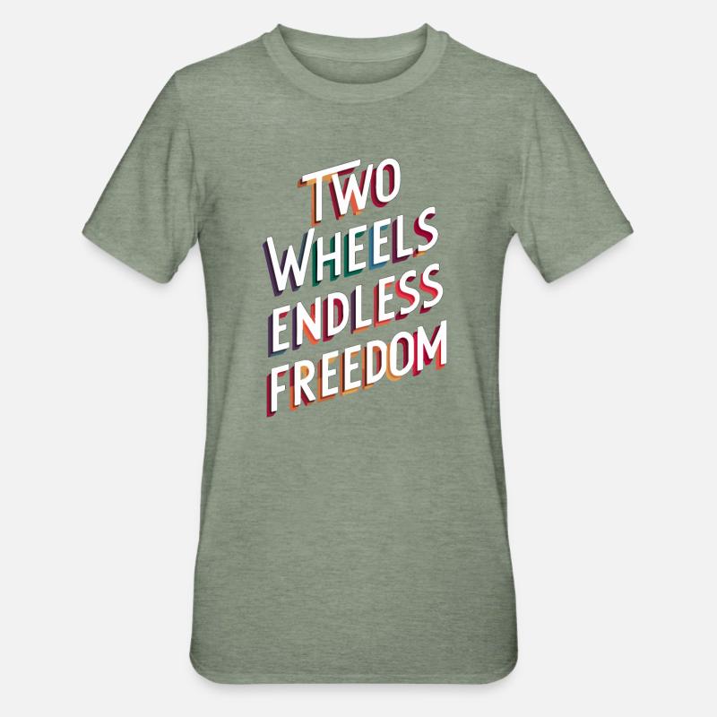 Conception de vélo Endless Freedom - T-shirt polycoton Unisexe - vert kaki chiné