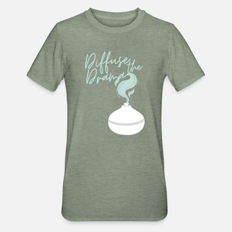 Diffuser le drame - T-shirt polycoton Unisexe - vert kaki chiné