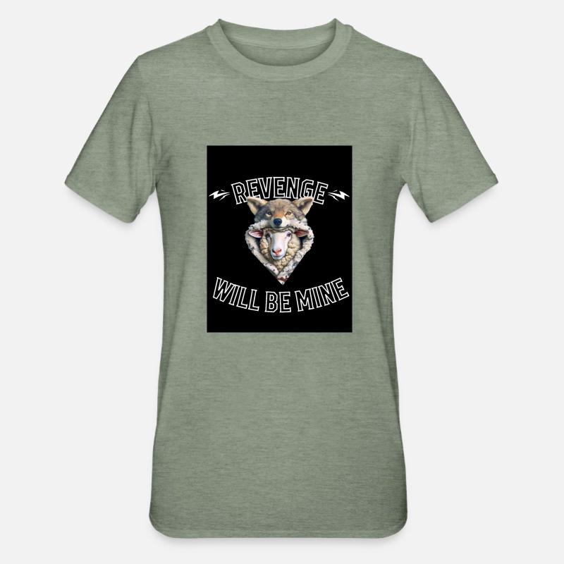 Rache wird mein sein - Unisex Polycotton T-Shirt - Militärgrün meliert