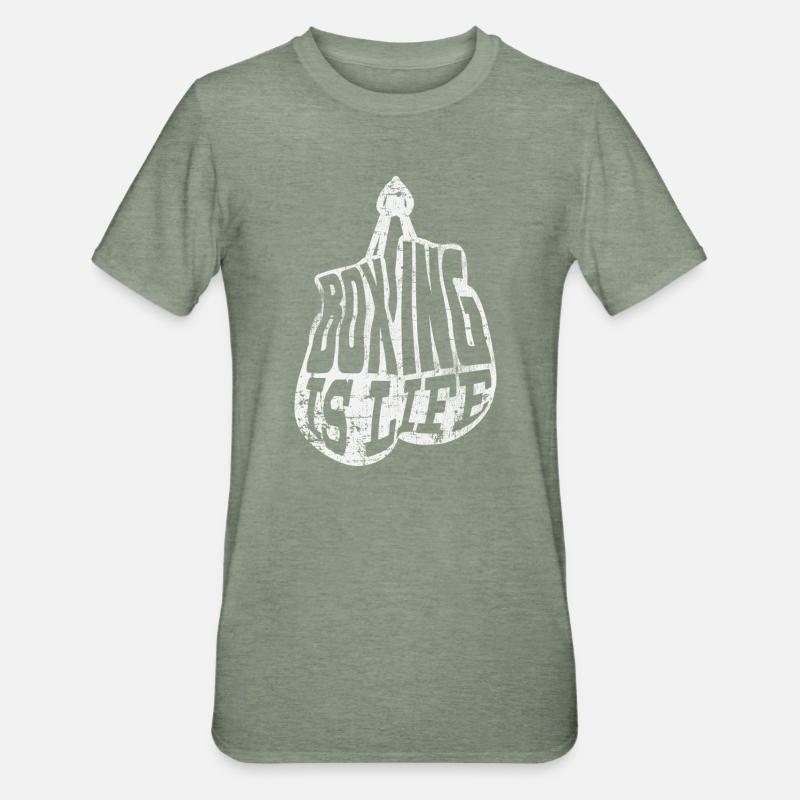Gant de boxe Boxe - T-shirt polycoton Unisexe - vert kaki chiné