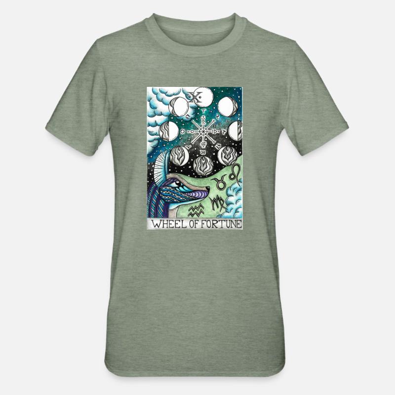 Roue de la Fortune - T-shirt polycoton Unisexe - vert kaki chiné
