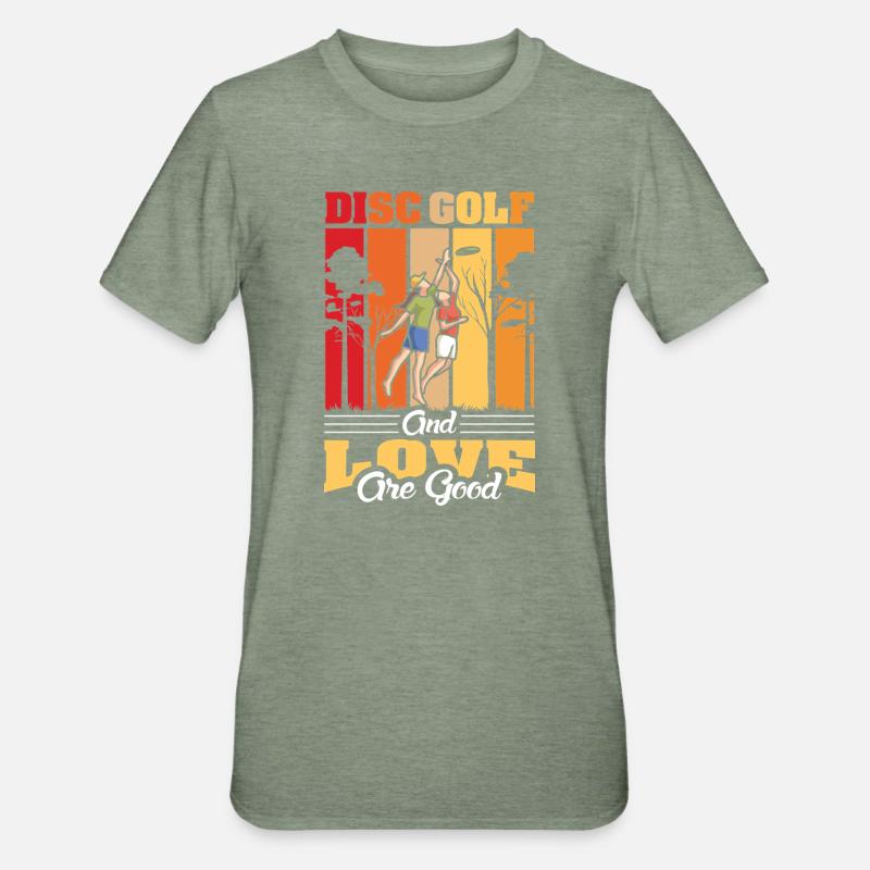 Cadeaux de disc golf Disc Golf - T-shirt polycoton Unisexe - vert kaki chiné