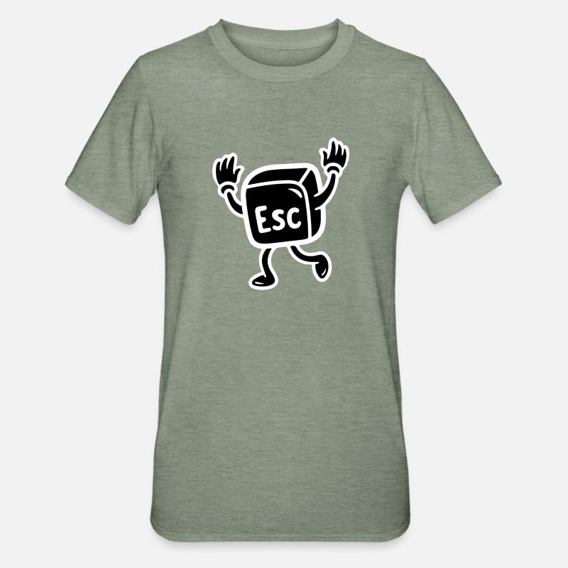 Échapper à nerd - T-shirt polycoton Unisexe - vert kaki chiné