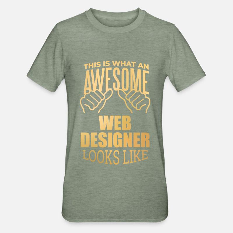 Webdesigner - Unisex Polycotton T-Shirt - Militärgrün meliert