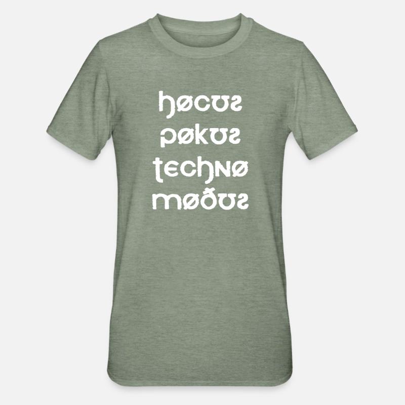 Police Hocus Pocus Techno Mode - T-shirt polycoton Unisexe - vert kaki chiné