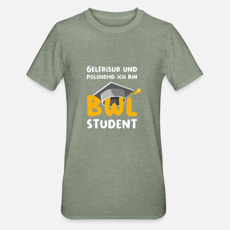 BWL Student Witziger Spruch - Unisex Polycotton T-Shirt - Militärgrün meliert