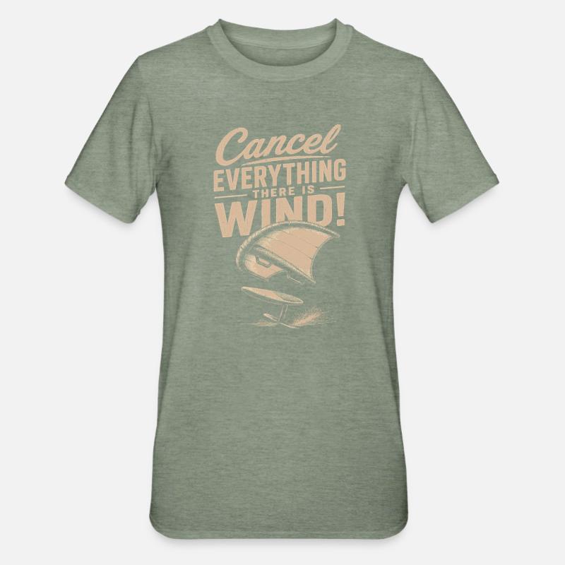 Windstorm Windsurf Statement - Unisex Polycotton T-Shirt - heather military green