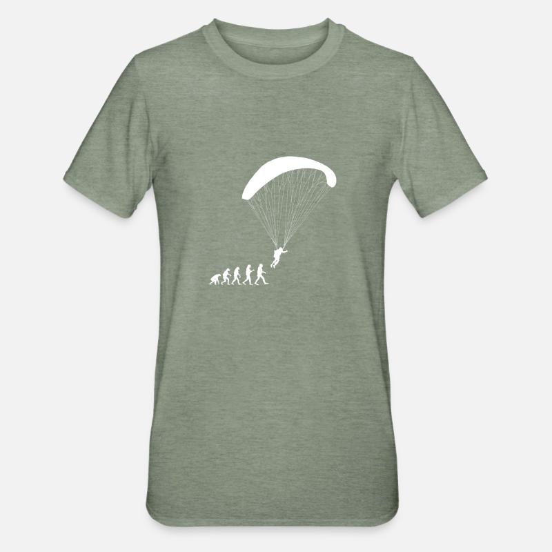 Evolution Gleitschirm Paraglider Pilot Paragliding - Unisex Polycotton T-Shirt - heather military green