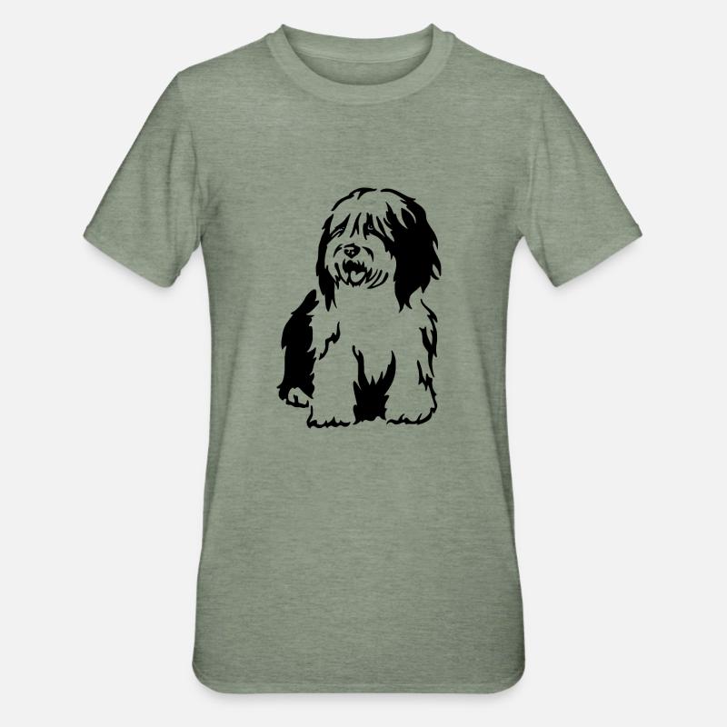 Queue écourté - T-shirt polycoton Unisexe - vert kaki chiné