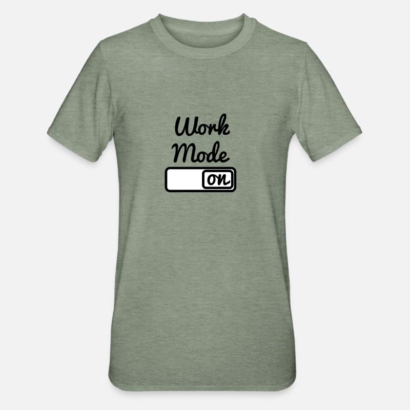 Work Mode - T-shirt polycoton Unisexe - vert kaki chiné