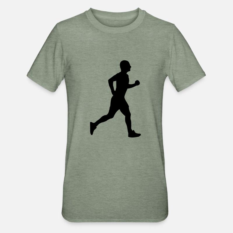 laeufer - T-shirt polycoton Unisexe - vert kaki chiné