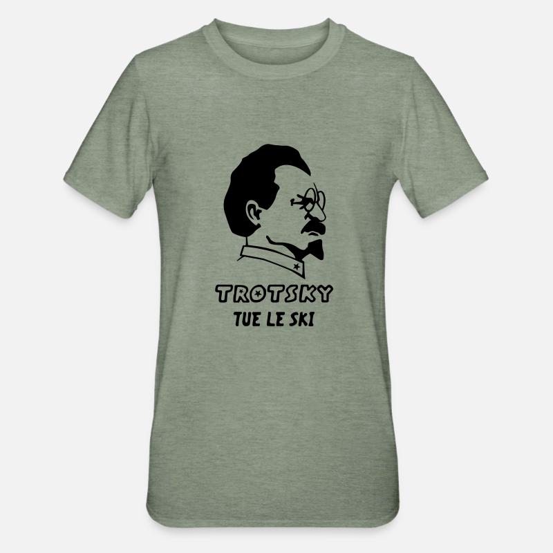 Trotsky - T-shirt polycoton Unisexe - vert kaki chiné