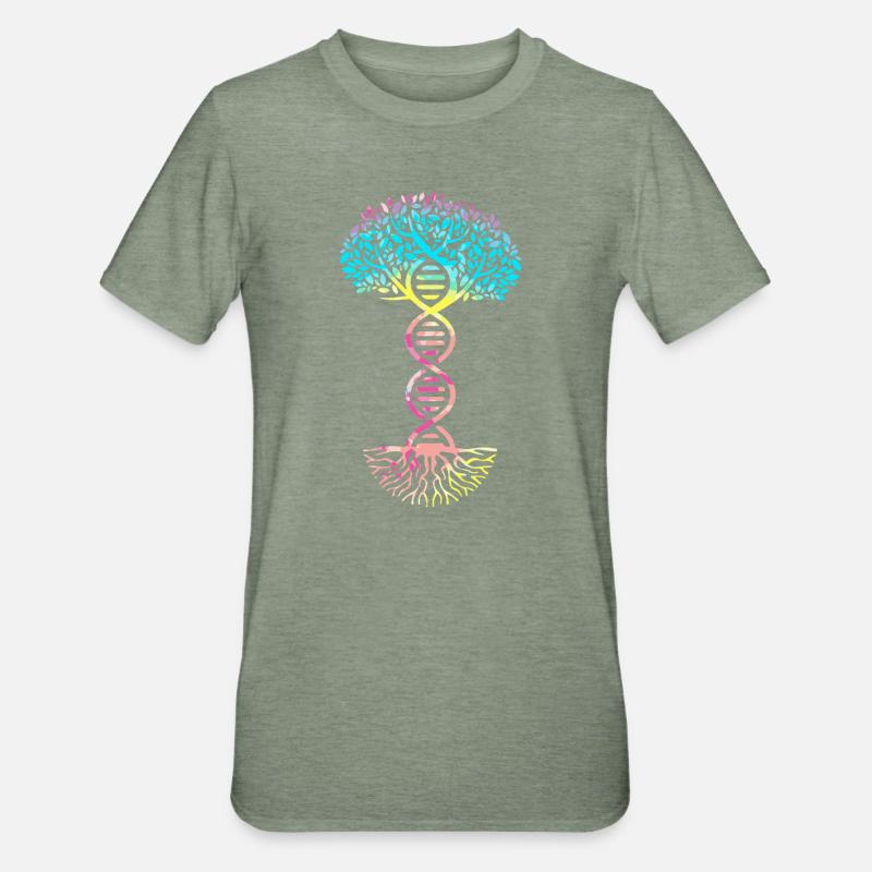 Structural formula molecule - Unisex Polycotton T-Shirt - heather military green