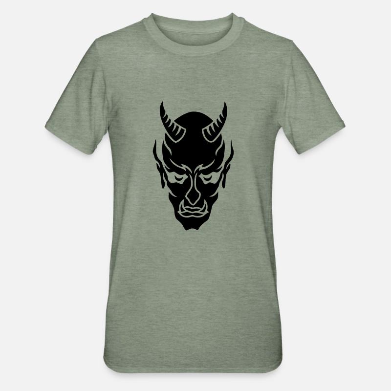 teufel - Unisex Polycotton T-Shirt - Militärgrün meliert