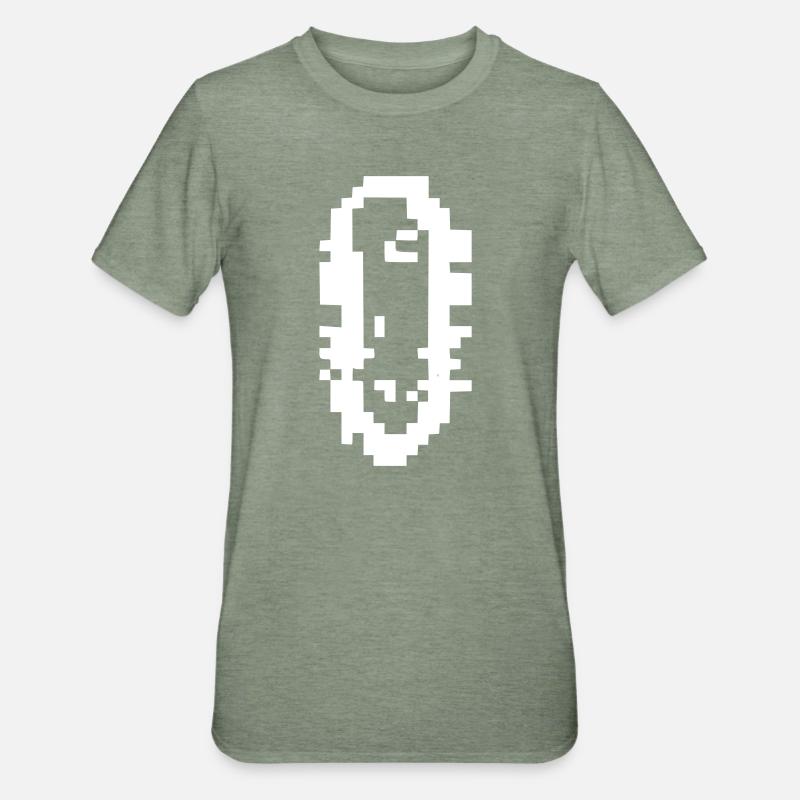 Germe de pixel art bactérien - T-shirt polycoton Unisexe - vert kaki chiné