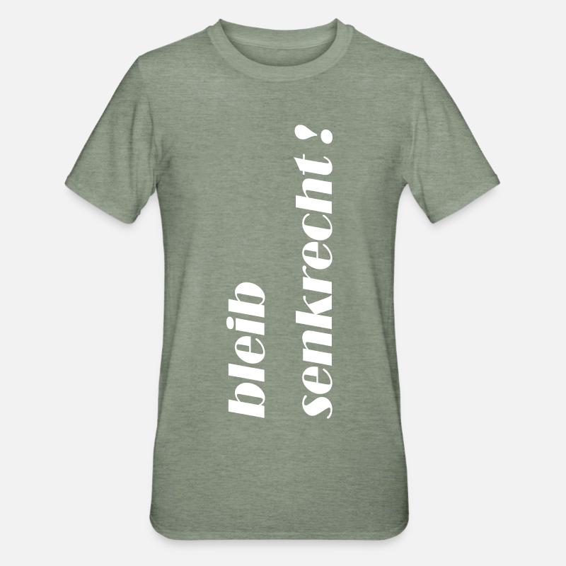 Restez debout ! Déclaration claire, regarde - T-shirt polycoton Unisexe - vert kaki chiné