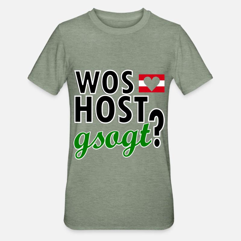 Dialecte Dialecte Autrichien - T-shirt polycoton Unisexe - vert kaki chiné