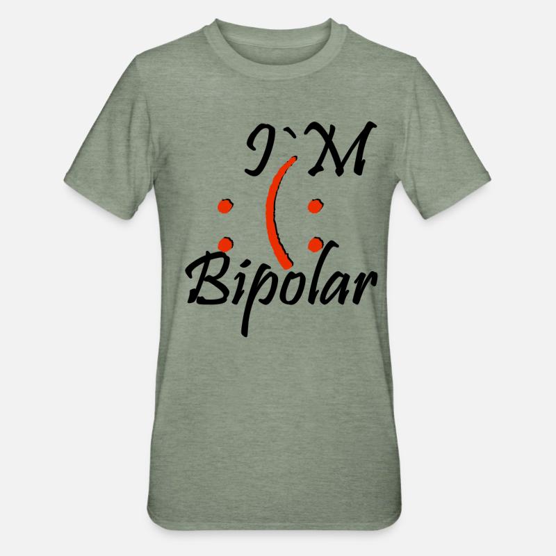 bipolaire - T-shirt polycoton Unisexe - vert kaki chiné