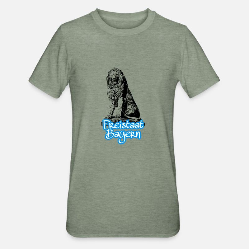 État libre de Bavière - T-shirt polycoton Unisexe - vert kaki chiné