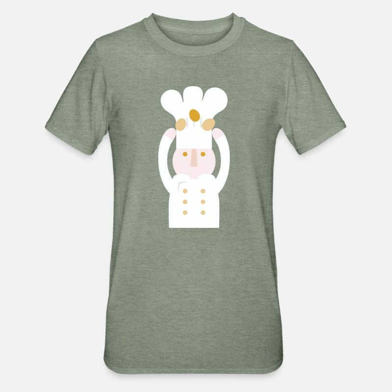 , Chef l pas de texte - T-shirt polycoton Unisexe - vert kaki chiné