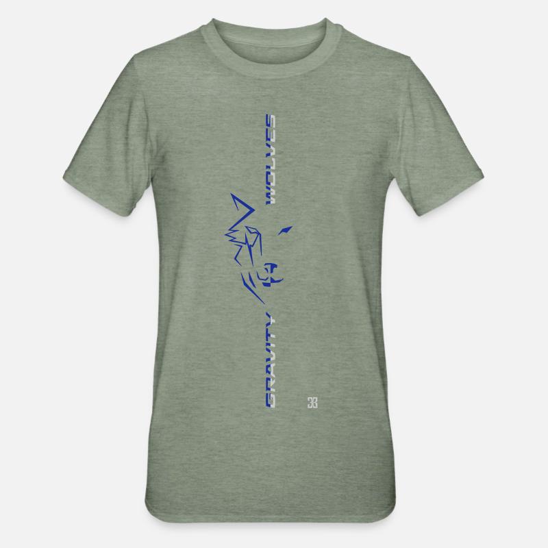 gravity wolves - Unisex Polycotton T-Shirt - Militärgrün meliert