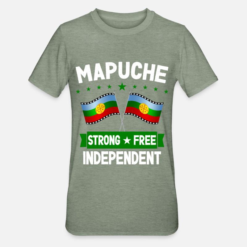 Mapuche - T-shirt polycoton Unisexe - vert kaki chiné