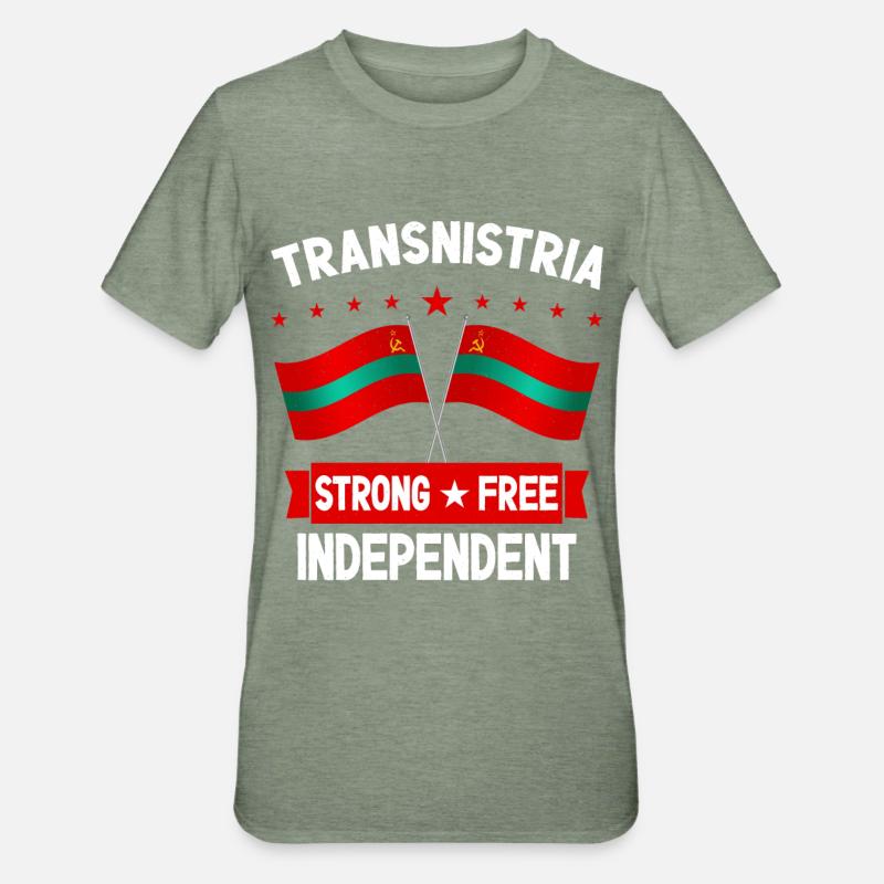 Transnistrie - T-shirt polycoton Unisexe - vert kaki chiné