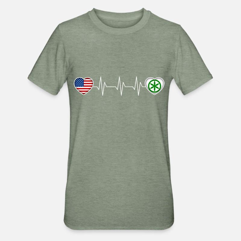 Padanie - T-shirt polycoton Unisexe - vert kaki chiné