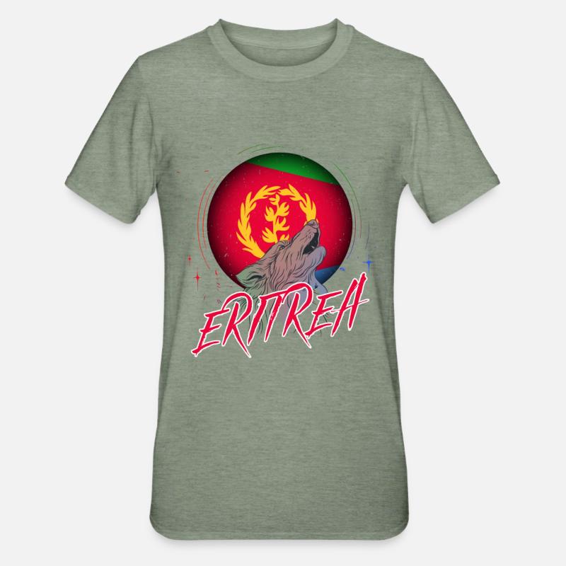 Eritrea - Unisex Polycotton T-Shirt - heather military green