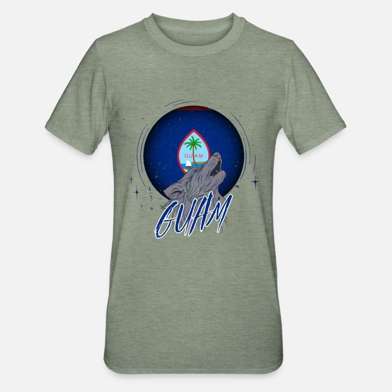 Guam - T-shirt polycoton Unisexe - vert kaki chiné