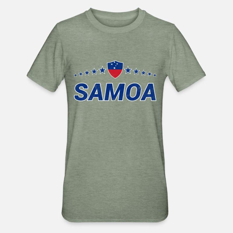 Samoa - T-shirt polycoton Unisexe - vert kaki chiné