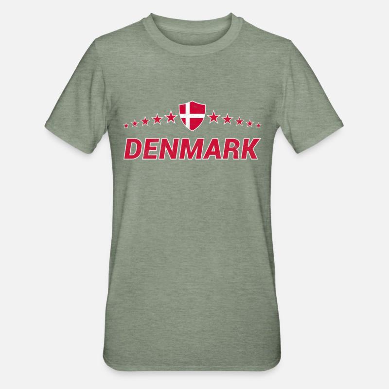 Danemark - T-shirt polycoton Unisexe - vert kaki chiné
