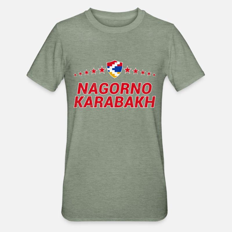 Bergkarabach - Unisex Polycotton T-Shirt - Militärgrün meliert