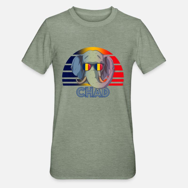 Tchad - T-shirt polycoton Unisexe - vert kaki chiné