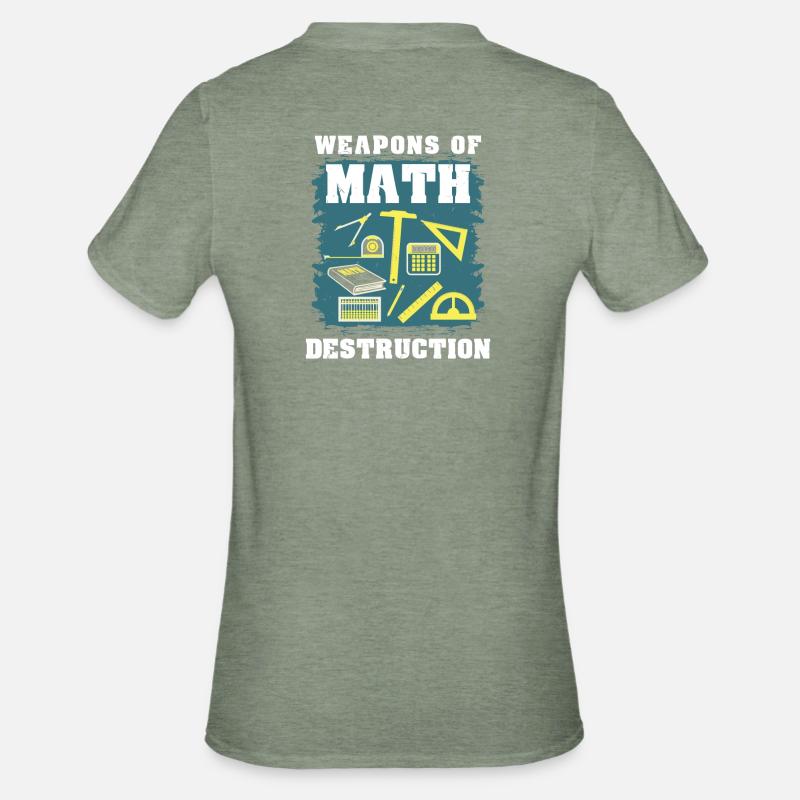 Cadeau math math - T-shirt polycoton Unisexe - vert kaki chiné
