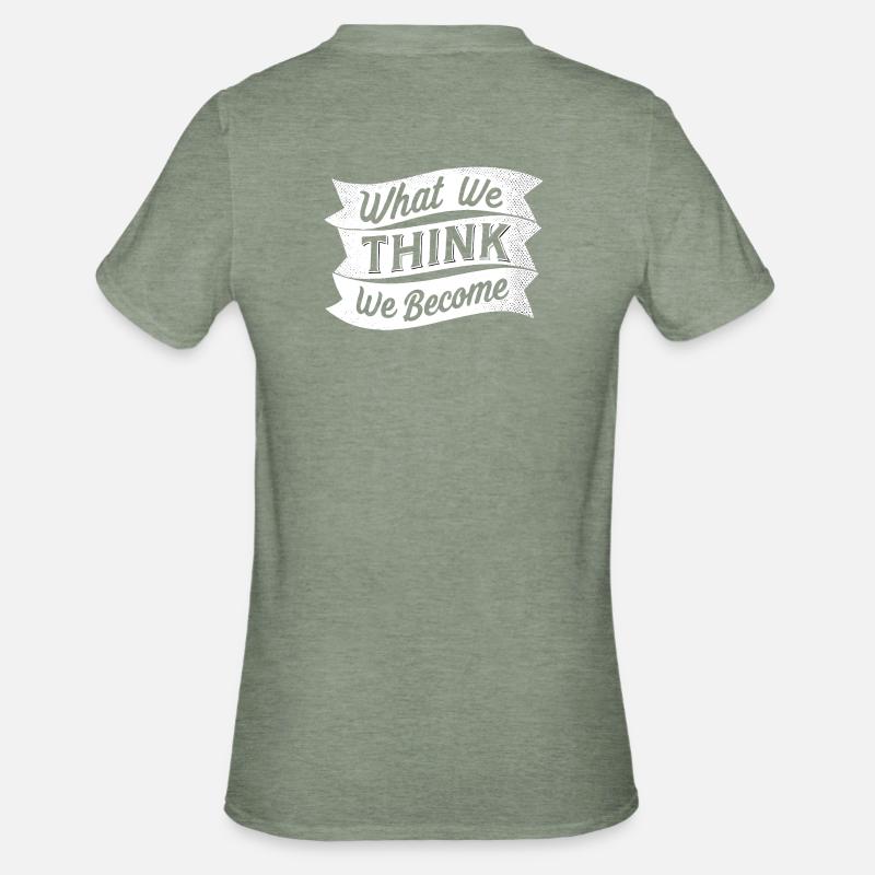 ce que nous pensons devenir - T-shirt polycoton Unisexe - vert kaki chiné
