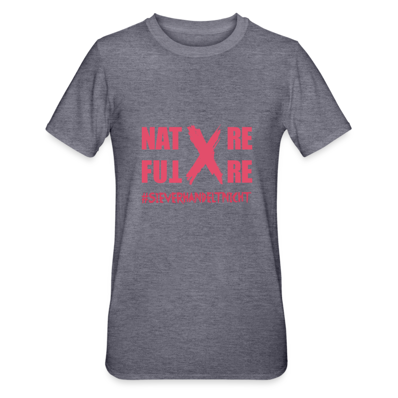 Nature-X-Future #SieVerhandeltNicht - Schrift pink - Unisex Polycotton T-Shirt