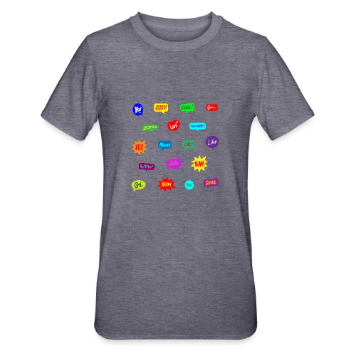 Tekstballoons in kleur - Uniseks Polycotton T-shirt