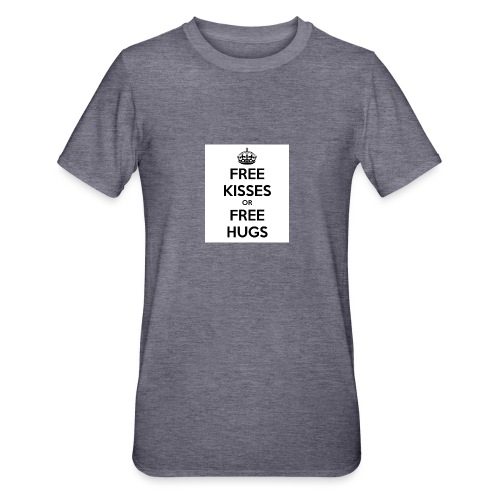 free kisses or free hugs - Uniseks Polycotton T-shirt