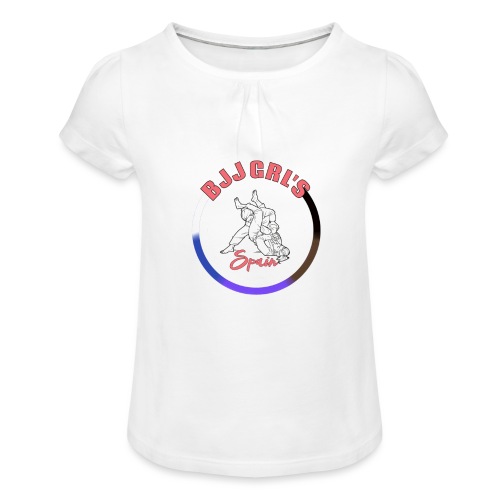 BJJGIRLSPAIN - Camiseta para niña con drapeado