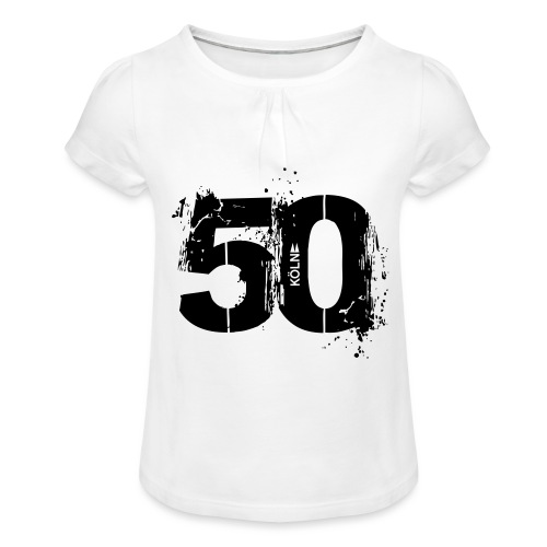 Motiv_City_Köln_50 - Mädchen-T-Shirt mit Raffungen