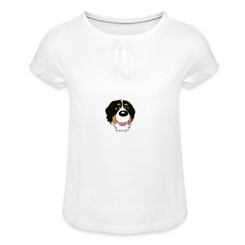bernerhane - T-shirt med rynkning flicka