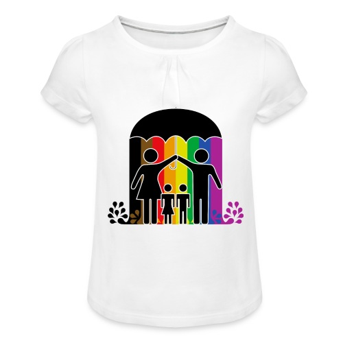 Pride umbrella 2 - T-shirt med rynkning flicka