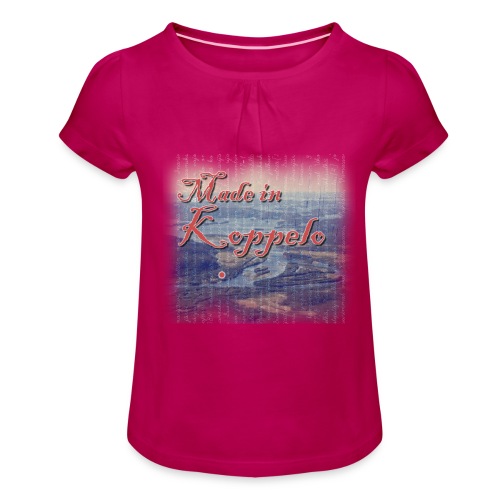 Made in Koppelo lippis - Tyttöjen t-paita, jossa rypytyksiä
