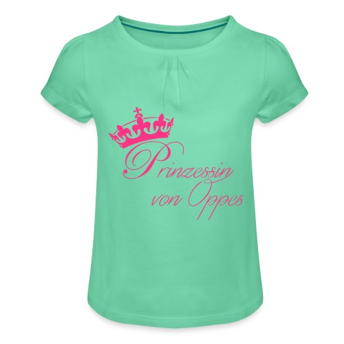 Bio-Babylatz Prinzessin von Oppes - Mädchen-T-Shirt mit Raffungen