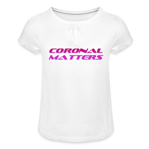 Coronal Matters logo - Pige T-shirt med flæser